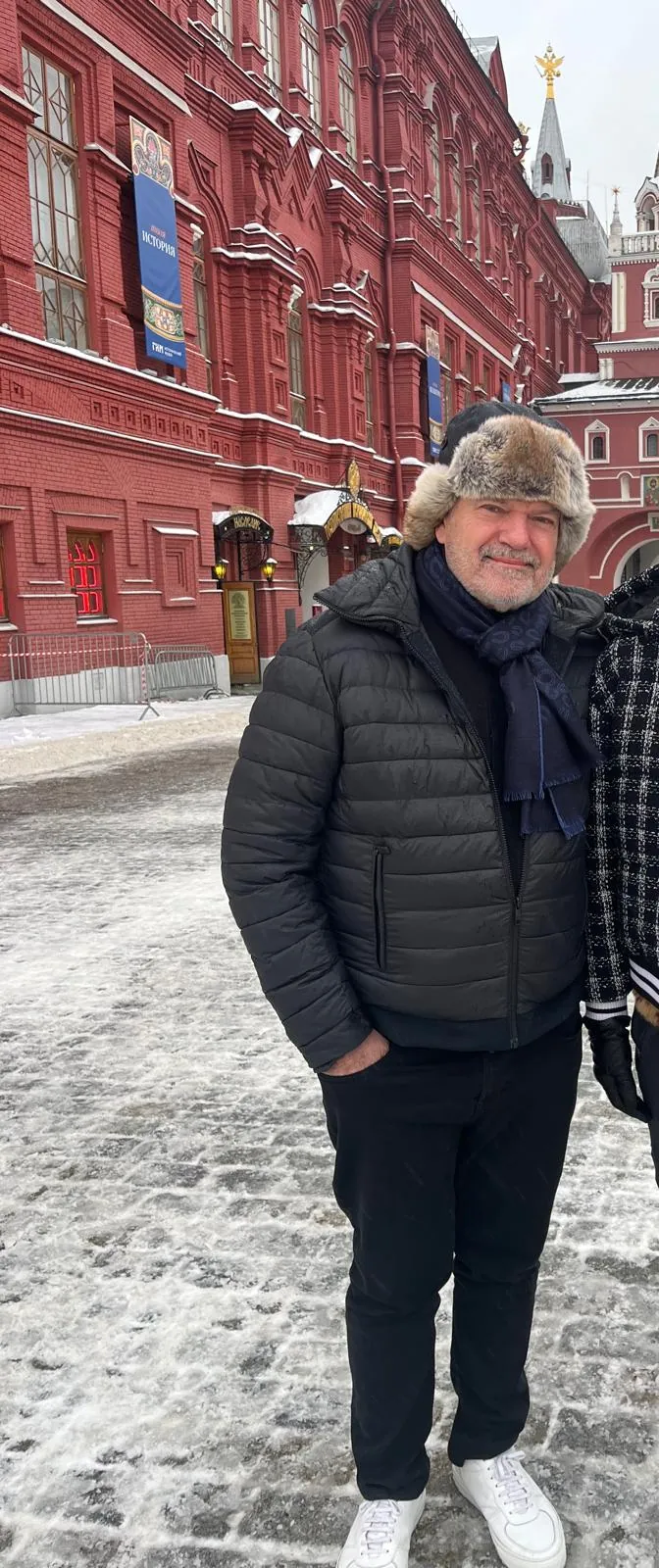 Juan Villalonga Navarro en la Plaza Roja de Moscú