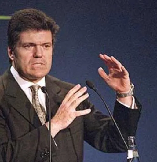 Juan Villalonga Navarro en una intervención pública durante su etapa como presidente de Telefónica